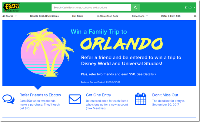 Ebates 推荐奖励