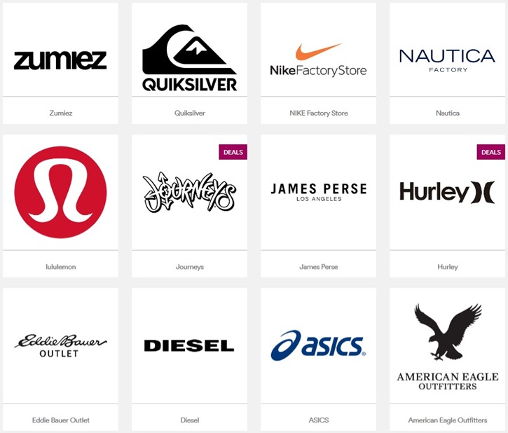 美国沙漠棕榈泉奥特莱斯的运动户外品牌直营店列表