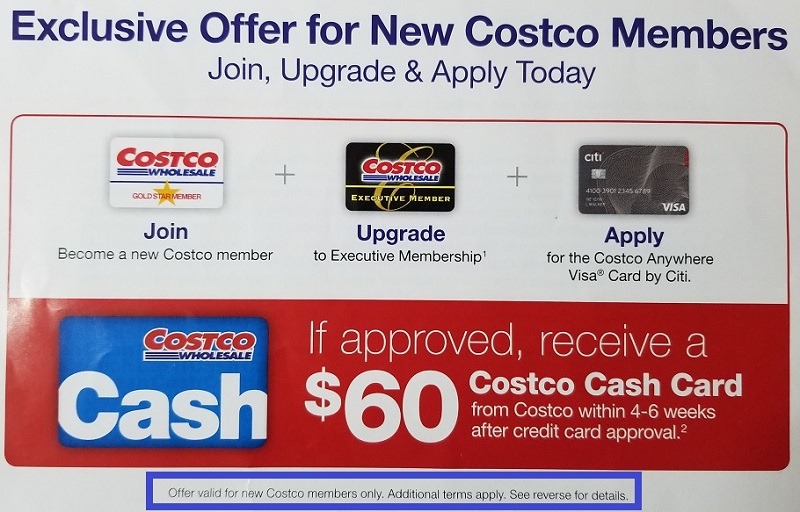 Costco 新会员办卡折扣优惠 申请Costco信用卡返$60美金