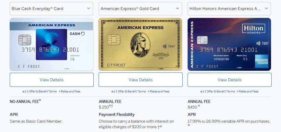 美国运通 Amex 常用信用卡推荐及简介