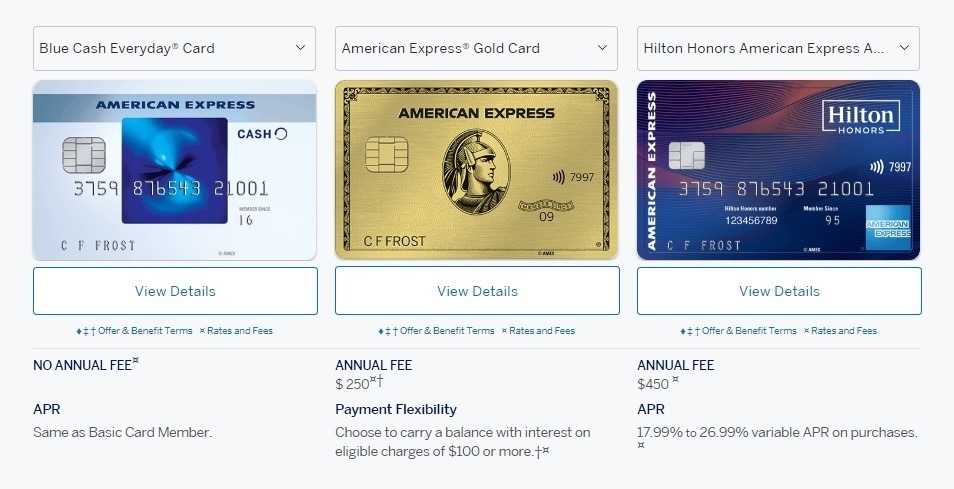 美国运通 Amex 常用信用卡推荐及简介