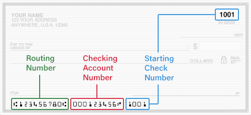 Checking 支票账号样例