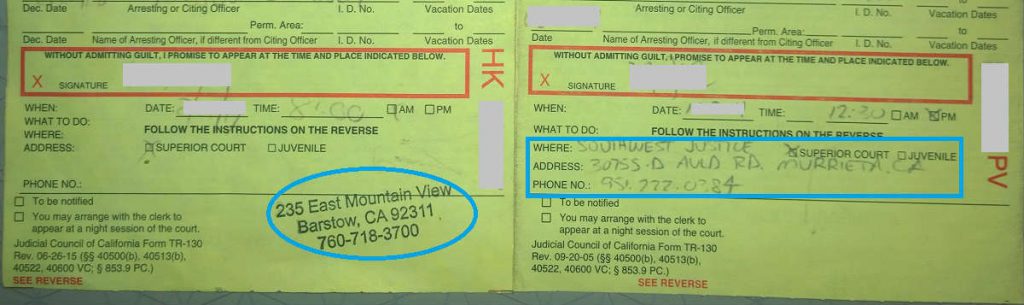 加州罚单所属法院