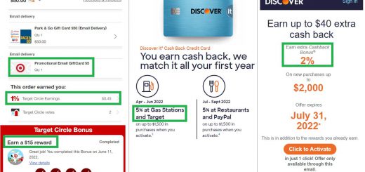 Target Offer + Discover 信用卡返现
