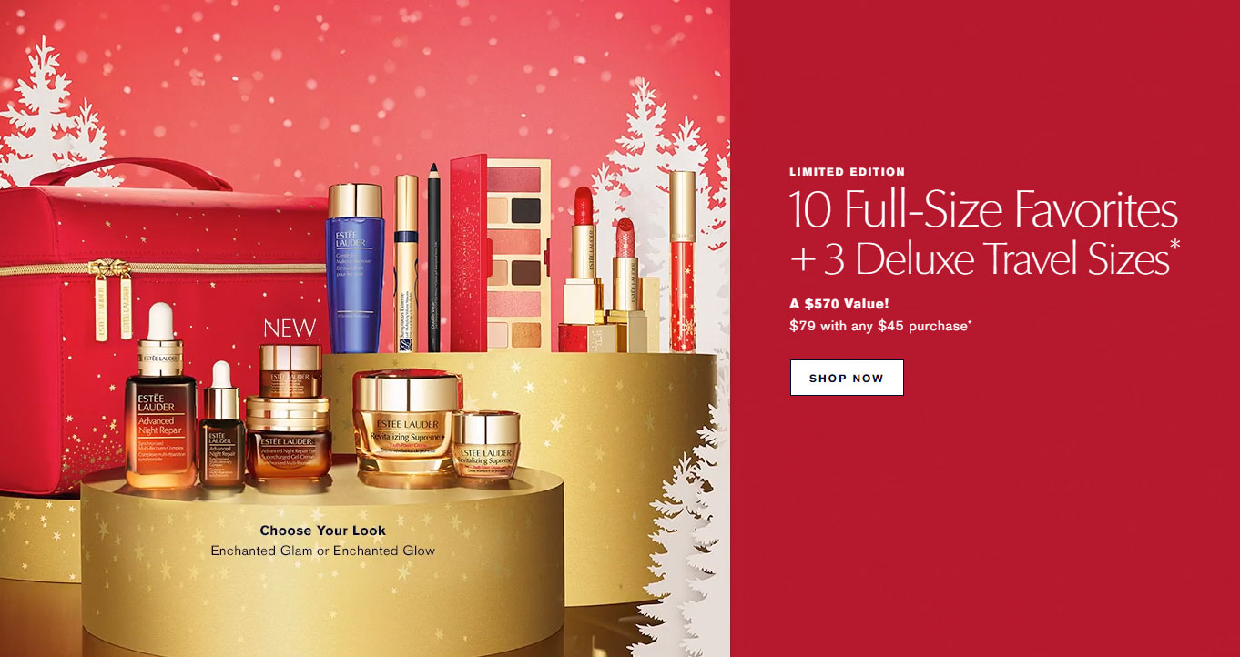 2022 Estee Lauder 雅诗兰黛年度节日大礼包开售， 价值570，79换购 在美国