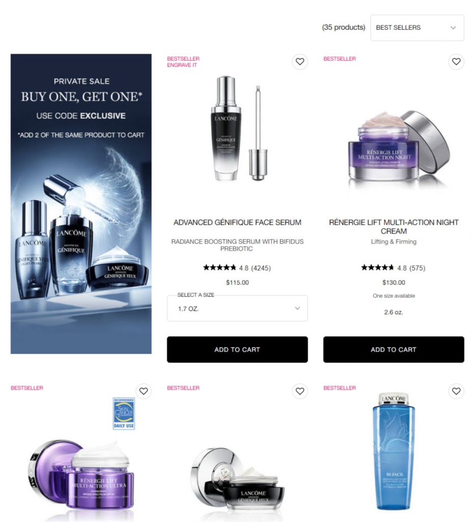 Lancome 兰蔻买1送1