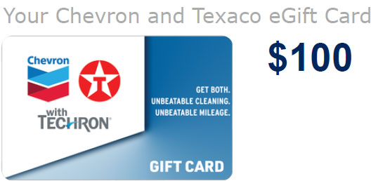Chevron 和 Texaco 加油站礼卡